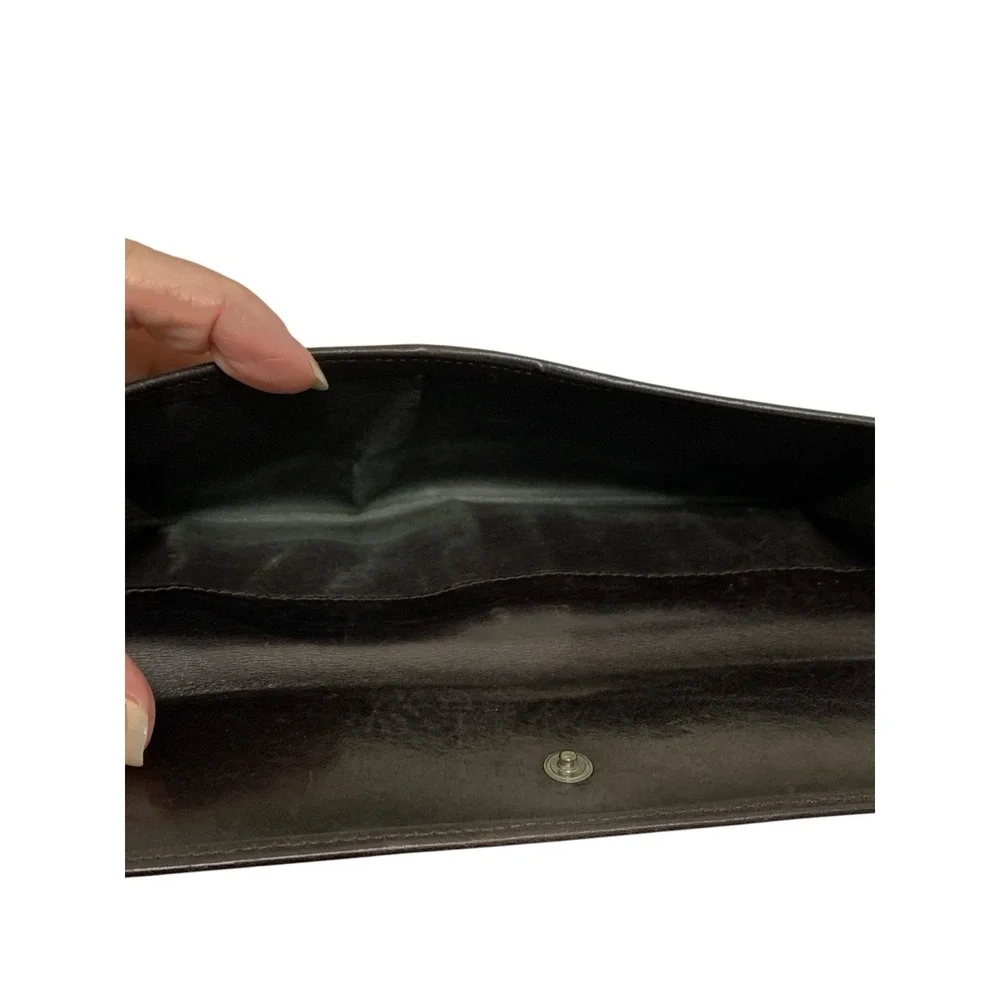 Gucci Jackie Continental Long Wallet Brown Leather & Canvas with Silver Hardware - Picture 9 of 12